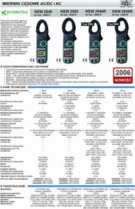 Biall Miernik cęgowy 1000A AC/DC TRMS Kyoritsu KEW2056R 2
