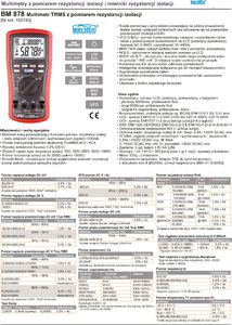 Brymen Miernik multimetr rezystancji izolacji BM878 Brymen trms 2