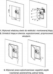 AWENTA Drzwiczki rewizyjne maskownica 15x15 karton-gips 9