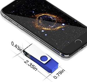 Pendrive TOPESEL Pamięć USB 128GB 3.0, pamięć TOPESEL Pamięć flash USB Pendrive Obrotowa konstrukcja 360 z kółkiem na klucze, niebieski 3