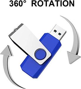 Pendrive TOPESEL Pamięć USB 128GB 3.0, pamięć TOPESEL Pamięć flash USB Pendrive Obrotowa konstrukcja 360 z kółkiem na klucze, niebieski 4