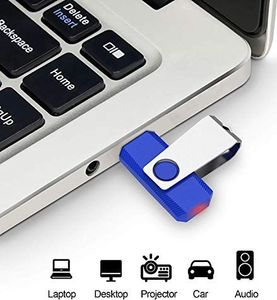 Pendrive TOPESEL Pamięć USB 128GB 3.0, pamięć TOPESEL Pamięć flash USB Pendrive Obrotowa konstrukcja 360 z kółkiem na klucze, niebieski 8