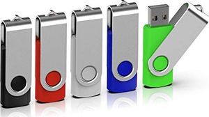Pendrive TOPESEL TOPESEL Pendrive 16GB Pendrive 5szt Pendrive Pendrive USB 2.0 Obrotowa konstrukcja z metalową osłoną Kolorowa czerń, srebro, niebieski, zielony, czerwony 1