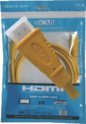 Kabel Mcab HDMI - HDMI 2m żółty (7000996) 2