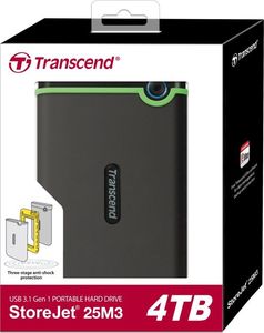 Dysk zewnętrzny HDD Transcend StoreJet 25M3S 4TB Szary (TS4TSJ25M3S) 4