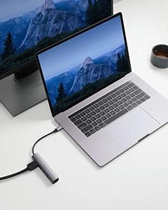 HUB USB Anker Anker 5-w-1 USB C koncentrator danych z 1 wyjściem HDMI, 1 portem Ethernet i 3 portami USB 3.0 dla 10/100/1000 Mb / s, dla MacBooka Pro 2016/2017, ChromeBooka, XPS 5