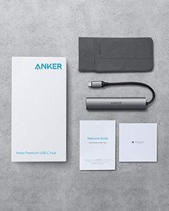 HUB USB Anker Anker 5-w-1 USB C koncentrator danych z 1 wyjściem HDMI, 1 portem Ethernet i 3 portami USB 3.0 dla 10/100/1000 Mb / s, dla MacBooka Pro 2016/2017, ChromeBooka, XPS 8