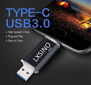 Pendrive LXSINO Pamięć USB 64 GB Pamięć USB C Pamięć 2 w 1 Pamięć flash USB 3.0 Pamięć OTG typu C do smartfonów typu C, Samsung Galaxy S10, S9, S8, Note9, Google Pixel 3, MacBook Pro 2