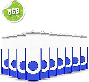 Pendrive EASTBULL EASTBULL Pamięć USB 8 GB 10 sztuk Pendrive Składana pamięć USB 2.0 Transmemory Dane Pamięć masowa Pamięć przenośna Pen Drive Flash Drive (Blue - 1) 1
