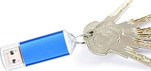 Pendrive Datarm Pamięć USB 16 GB Pendrive 5 - pak - Pendrive 16GB Pendrive 5szt Pendrive metalowy - Mały zestaw pendrive niebieski pendrive z nasadką na konferencję firmy Datarm 7