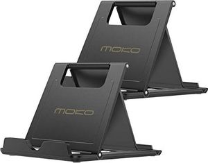 Stojak MoKo MoKo Mini Przenośny telefon komórkowy / tablet / e - czytnik Stojak 2 szt., Uchwyt biurkowy na 6 - 8 , iPhone 11 Pro Max / 11 Pro / 11 / XS Max / XR / Xs / X, iPad Pro 11 / Mini 5/4 / 3, Galaxy S20 6, 2 / Note 10 + / 10, czarny 1