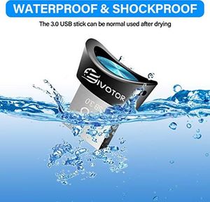 Pendrive EIVOTOR Pamięć USB 128 GB, EIVOTOR LED Memory Stick USB 3.0 Oświetlenie Pendrive Luminous Mini Memory Stick Wodoodporny Pendrive Pendrive Dane podróżnego Prezent dla szkoły Biuro Samochód PC Dzieci 2