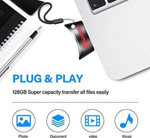 Pendrive EIVOTOR Pamięć USB 128 GB, EIVOTOR LED Memory Stick USB 3.0 Oświetlenie Pendrive Luminous Mini Memory Stick Wodoodporny Pendrive Pendrive Dane podróżnego Prezent dla szkoły Biuro Samochód PC Dzieci 5