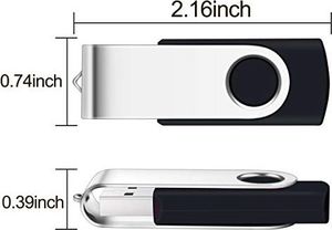 Pendrive SRVR Pamięć USB SRVR, 5 sztuk, USB 2.0, przegub obrotowy, nośnik danych, napęd skokowy, zamek błyskawiczny, urządzenia zewnętrzne z wyświetlaczem LED, różne kolory ze smyczą 5 różnych kolorów 16 GB 7