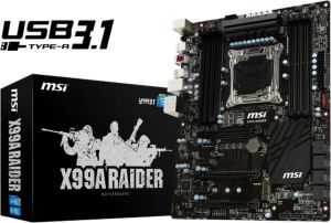 Płyta główna MSI X99A Raider, Intel X99, 2011-V3, DDR4, USB3.1 (7885-036R) 1
