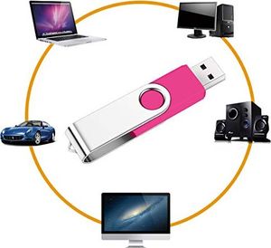 Pendrive SRVR SRVR pamięć USB, 5 sztuk, USB 2.0, przegub obrotowy, nośnik danych, napęd skokowy, zamek błyskawiczny, urządzenia zewnętrzne z wyświetlaczem LED, różne kolory ze smyczą 5 kolorów 8 GB 6