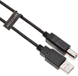 Kabel USB Keple Kabel Keple USB B kompatybilny z kontrolerami DJ Midi, klawiaturami, samplerami, padami efektów, syntezatorami Numark, Pioneer, Native Instruments, Traktor, Denon, Akai do MacBook Dell HP - 3m 1