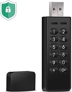 Pendrive Lepin Pamięć USB szyfrowana, pamięć flash szyfrowana Lepin 32 GB 256 - bitowy sprzęt AES - XTS szyfrowany rozszerzony (czarny) 1