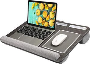 HUANUO Podkładka pod laptopa HUANUO do łóżka z podkładką pod mysz i podkładką pod nadgarstek, poduszka na laptopa dla max. 17 - calowy notebook, w tym uchwyt na tablet i telefon 1