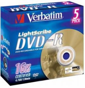 Verbatim DVD-R/5/Box 4.7GB 16x LightScribe 43621 1