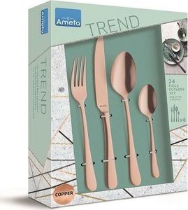 Amefa AUSTIN Komplet sztućców dla 6 osób 24 cz. MIEDZIANY VIN uniwersalny 3