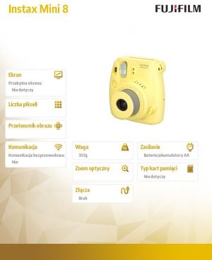 Aparat cyfrowy Fujifilm Instax Mini 8 + wkład Glossy (10/PK) 3