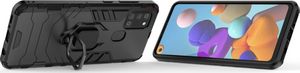 Hurtel Ring Armor pancerne hybrydowe etui pokrowiec + magnetyczny uchwyt Samsung Galaxy A21S czarny uniwersalny 7