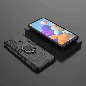 Hurtel Ring Armor pancerne hybrydowe etui pokrowiec + magnetyczny uchwyt Samsung Galaxy A21S czarny uniwersalny 9