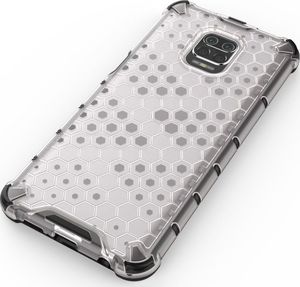 Hurtel Honeycomb etui pancerny pokrowiec z żelową ramką Xiaomi Redmi Note 9 Pro / Redmi Note 9S przezroczysty uniwersalny 4
