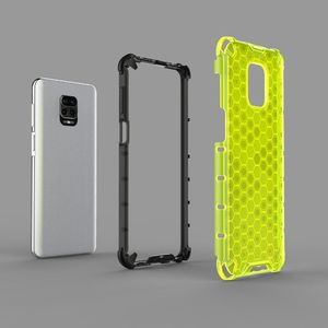 Hurtel Honeycomb etui pancerny pokrowiec z żelową ramką Xiaomi Redmi Note 9 Pro / Redmi Note 9S przezroczysty uniwersalny 10