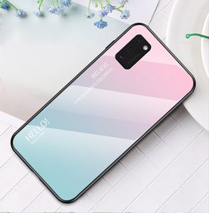 Hurtel Gradient Glass etui pokrowiec nakładka ze szkła hartowanego Samsung Galaxy A41 różowy uniwersalny 19