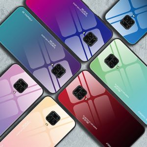 Hurtel Gradient Glass etui pokrowiec nakładka ze szkła hartowanego Xiaomi Redmi Note 9 Pro / Redmi Note 9S różowy uniwersalny 17