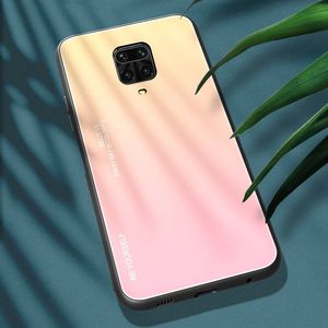 Hurtel Gradient Glass etui pokrowiec nakładka ze szkła hartowanego Xiaomi Redmi Note 9 Pro / Redmi Note 9S różowy uniwersalny 18