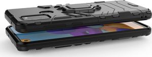 Hurtel Ring Armor pancerne hybrydowe etui pokrowiec + magnetyczny uchwyt Samsung Galaxy A21S niebieski uniwersalny 4