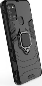 Hurtel Ring Armor pancerne hybrydowe etui pokrowiec + magnetyczny uchwyt Samsung Galaxy A21S niebieski uniwersalny 5