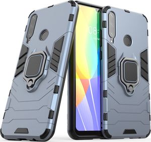 Hurtel Ring Armor pancerne hybrydowe etui pokrowiec + magnetyczny uchwyt Huawei Y6p niebieski uniwersalny 1