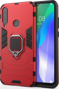Hurtel Ring Armor pancerne hybrydowe etui pokrowiec + magnetyczny uchwyt Huawei Y6p czerwony uniwersalny 2