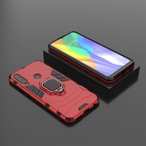 Hurtel Ring Armor pancerne hybrydowe etui pokrowiec + magnetyczny uchwyt Huawei Y6p czerwony uniwersalny 5
