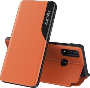 Hurtel Eco Leather View Case elegancki futerał etui z klapką i funkcją podstawki Samsung Galaxy A40 pomarańczowy uniwersalny 1