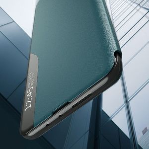Hurtel Eco Leather View Case elegancki futerał etui z klapką i funkcją podstawki Xiaomi Redmi Note 8 Pro zielony uniwersalny 4