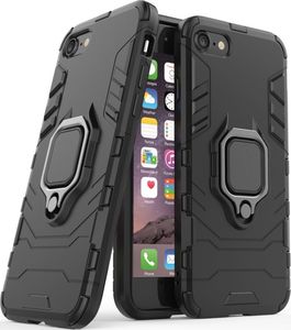 Hurtel Ring Armor pancerne hybrydowe etui pokrowiec + magnetyczny uchwyt iPhone SE 2020 / iPhone 8 / iPhone 7 czarny uniwersalny 1