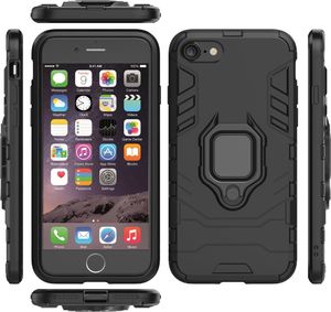 Hurtel Ring Armor pancerne hybrydowe etui pokrowiec + magnetyczny uchwyt iPhone SE 2020 / iPhone 8 / iPhone 7 czarny uniwersalny 6