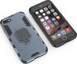 Hurtel Ring Armor pancerne hybrydowe etui pokrowiec + magnetyczny uchwyt iPhone SE 2020 / iPhone 8 / iPhone 7 niebieski uniwersalny 2
