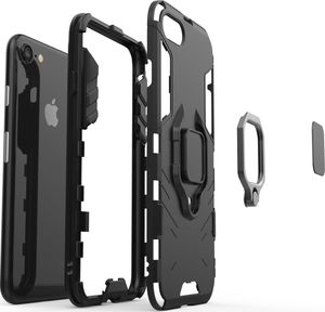 Hurtel Ring Armor pancerne hybrydowe etui pokrowiec + magnetyczny uchwyt iPhone SE 2020 / iPhone 8 / iPhone 7 niebieski uniwersalny 7