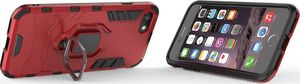 Hurtel Ring Armor pancerne hybrydowe etui pokrowiec + magnetyczny uchwyt iPhone SE 2020 / iPhone 8 / iPhone 7 czerwony uniwersalny 5