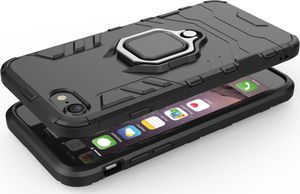 Hurtel Ring Armor pancerne hybrydowe etui pokrowiec + magnetyczny uchwyt iPhone SE 2020 / iPhone 8 / iPhone 7 czerwony uniwersalny 6