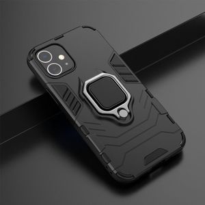 Hurtel Ring Armor pancerne hybrydowe etui pokrowiec + magnetyczny uchwyt iPhone 12 mini czarny uniwersalny 4