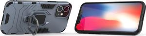 Hurtel Ring Armor pancerne hybrydowe etui pokrowiec + magnetyczny uchwyt iPhone 12 mini niebieski uniwersalny 5