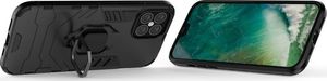 Hurtel Ring Armor pancerne hybrydowe etui pokrowiec + magnetyczny uchwyt iPhone 12 Pro Max czarny uniwersalny 6