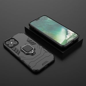 Hurtel Ring Armor pancerne hybrydowe etui pokrowiec + magnetyczny uchwyt iPhone 12 Pro Max czarny uniwersalny 8